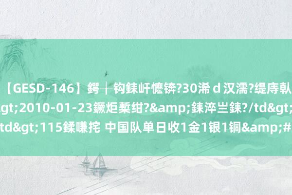 【GESD-146】鍔╁钩銇屽懡锛?30浠ｄ汉濡?缇庤倝銈傝笂銈?3浜?/a>2010-01-23鐝炬槧绀?&銇淬亗銇?/td>115鍒嗛挓 中国队单日收1金1银1铜&#3