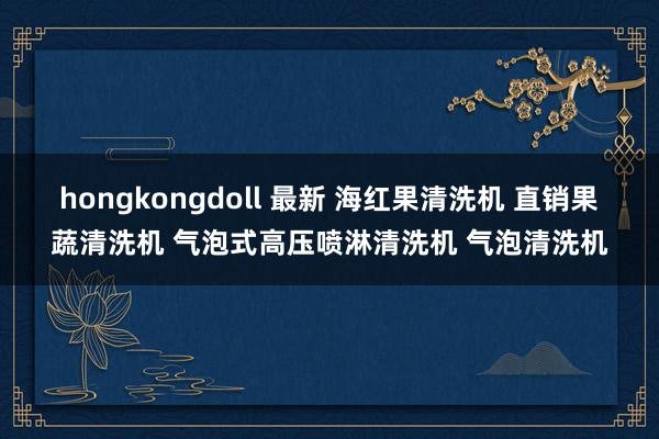 hongkongdoll 最新 海红果清洗机 直销果蔬清洗机 气泡式高压喷淋清洗机 气泡清洗机